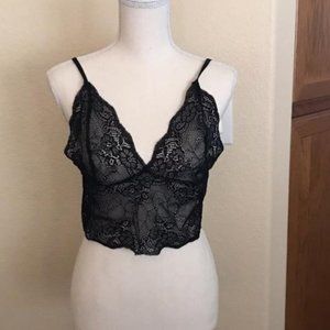 Black lace bralette